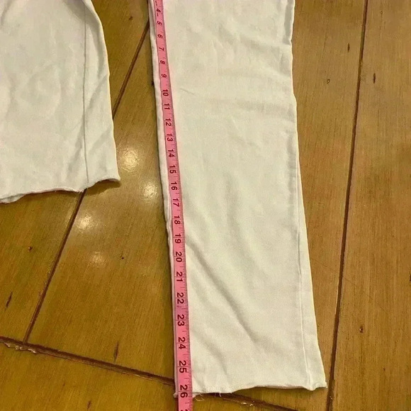 Tory Burch Women’s French Terry Cotton Sweat Pants Draw String white Small NWOT - Picture 6 of 11